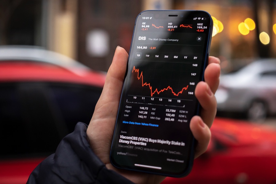 Stock gift on a phone