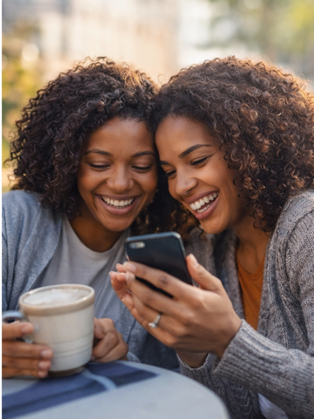 Receiver opening a gift